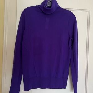 J.CREW merino turtleneck concord grape purple -S-NWT!